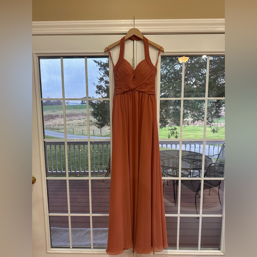 Kennedy Blue Spice Bridesmaid dress.